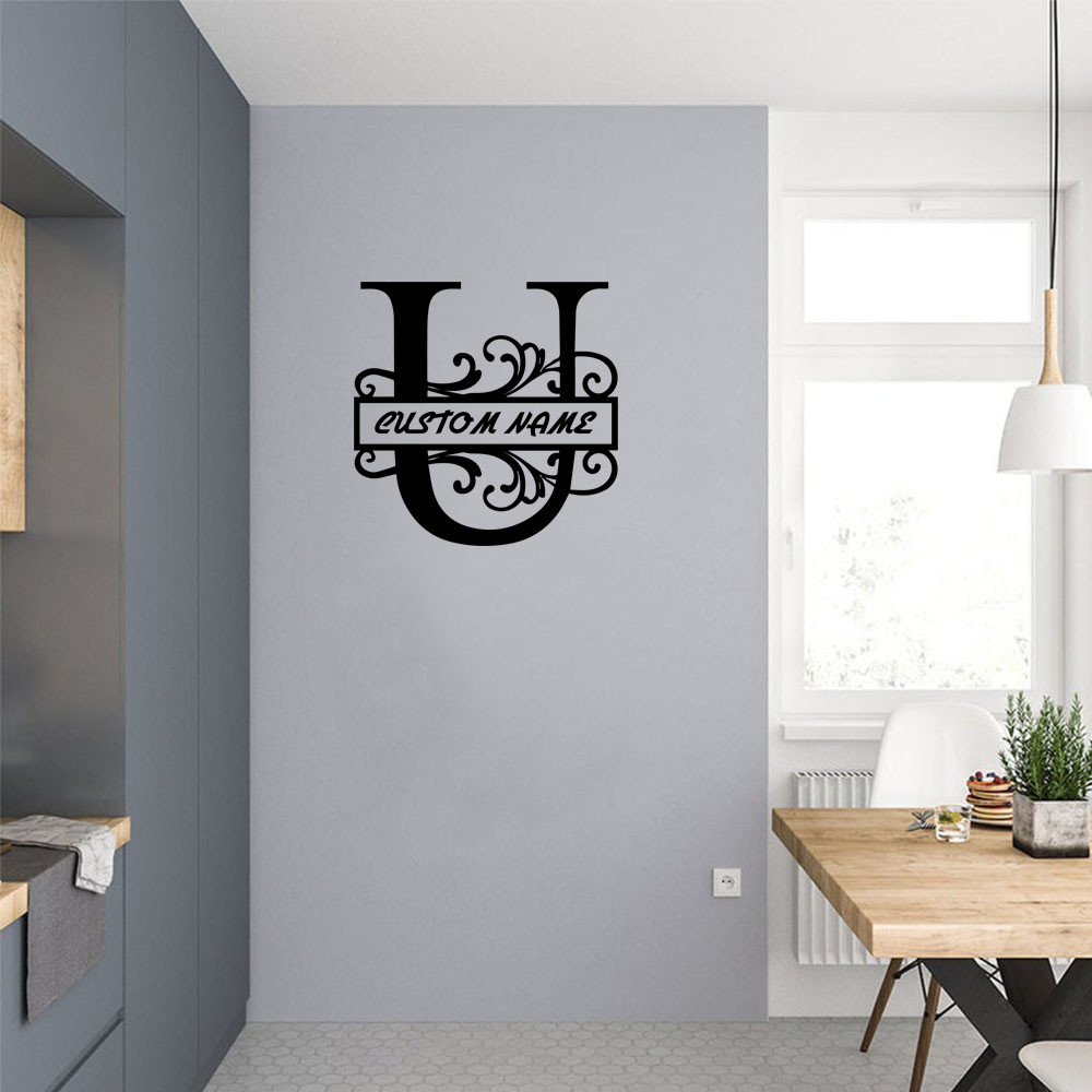 Home Decor Wallpaper - 1 Stück coole Buchstaben-Wandaufkleber mit U-Buchstaben,