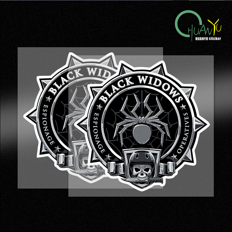 Home Decor Center - Black Widows Wandaufkleber, Totenkopf-Punk-Stil, Aufkleber, Heimdekoration,
