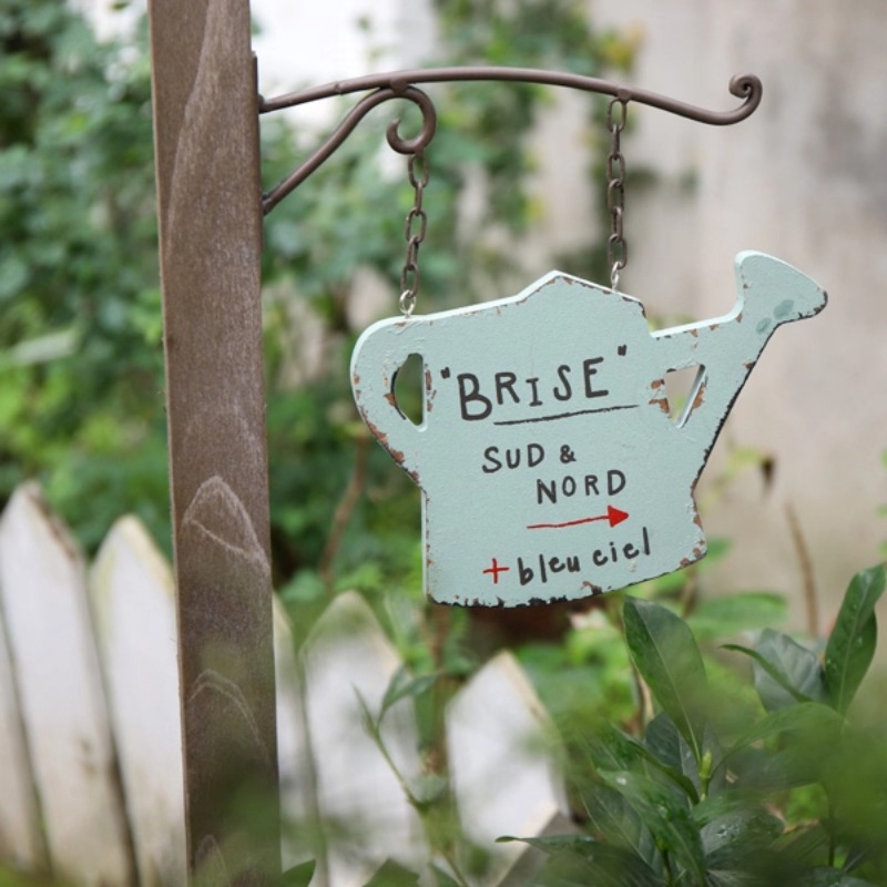 Wooden Letter Sign - Rustikales Garten-Schild - Einsteckbares Metall-/Holzschild mit