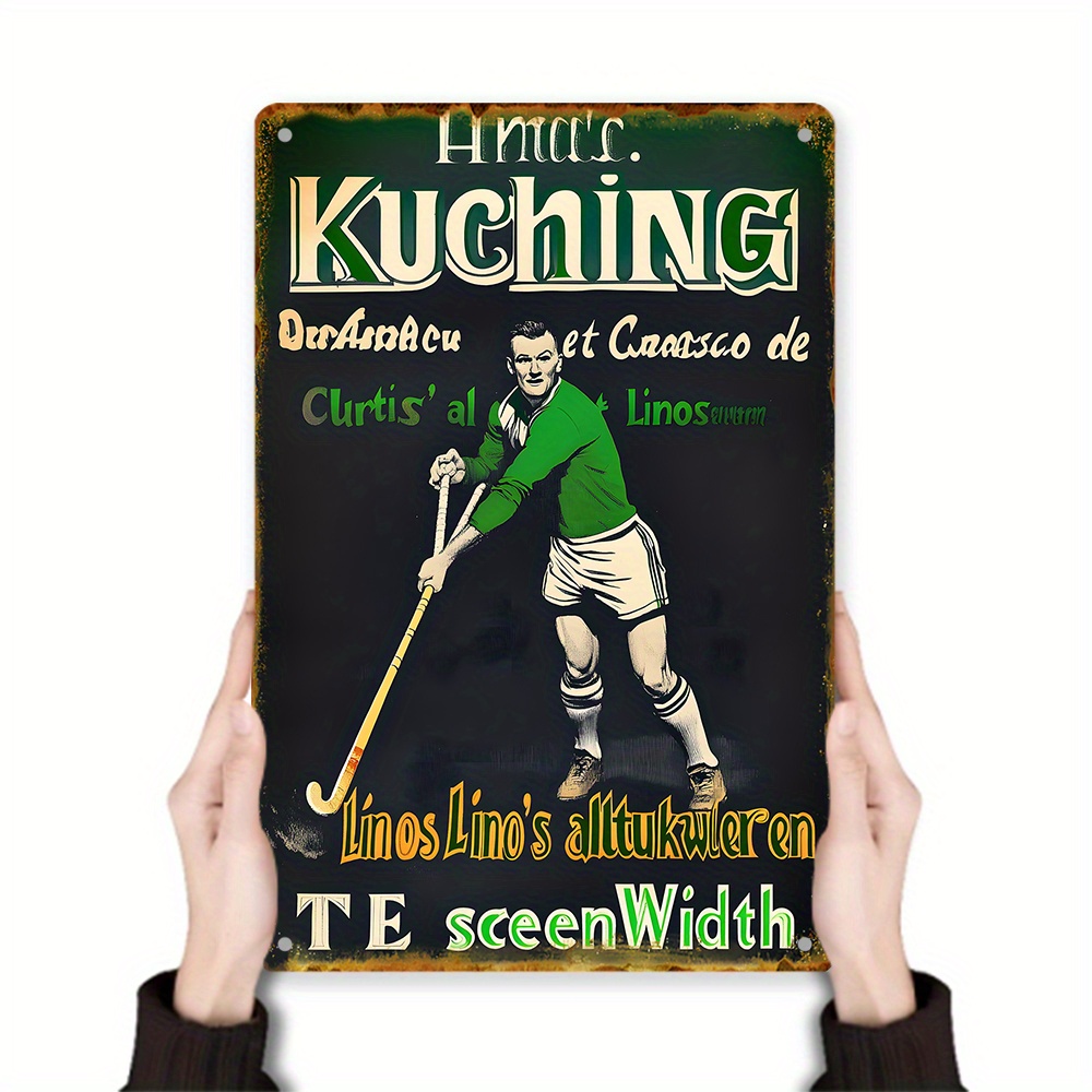 Home Decor Kuching - Vintage-Wandkunst-Schild aus Metall – „Hank'S Kuching“