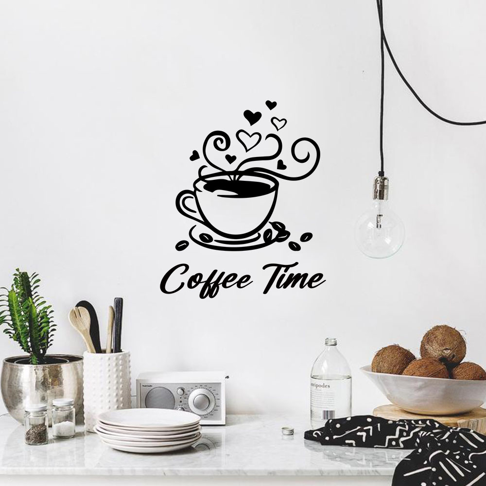 Home Decor Wall Tiles - 1 Stück Modischer Kaffee-Wandaufkleber mit anpassbarem
