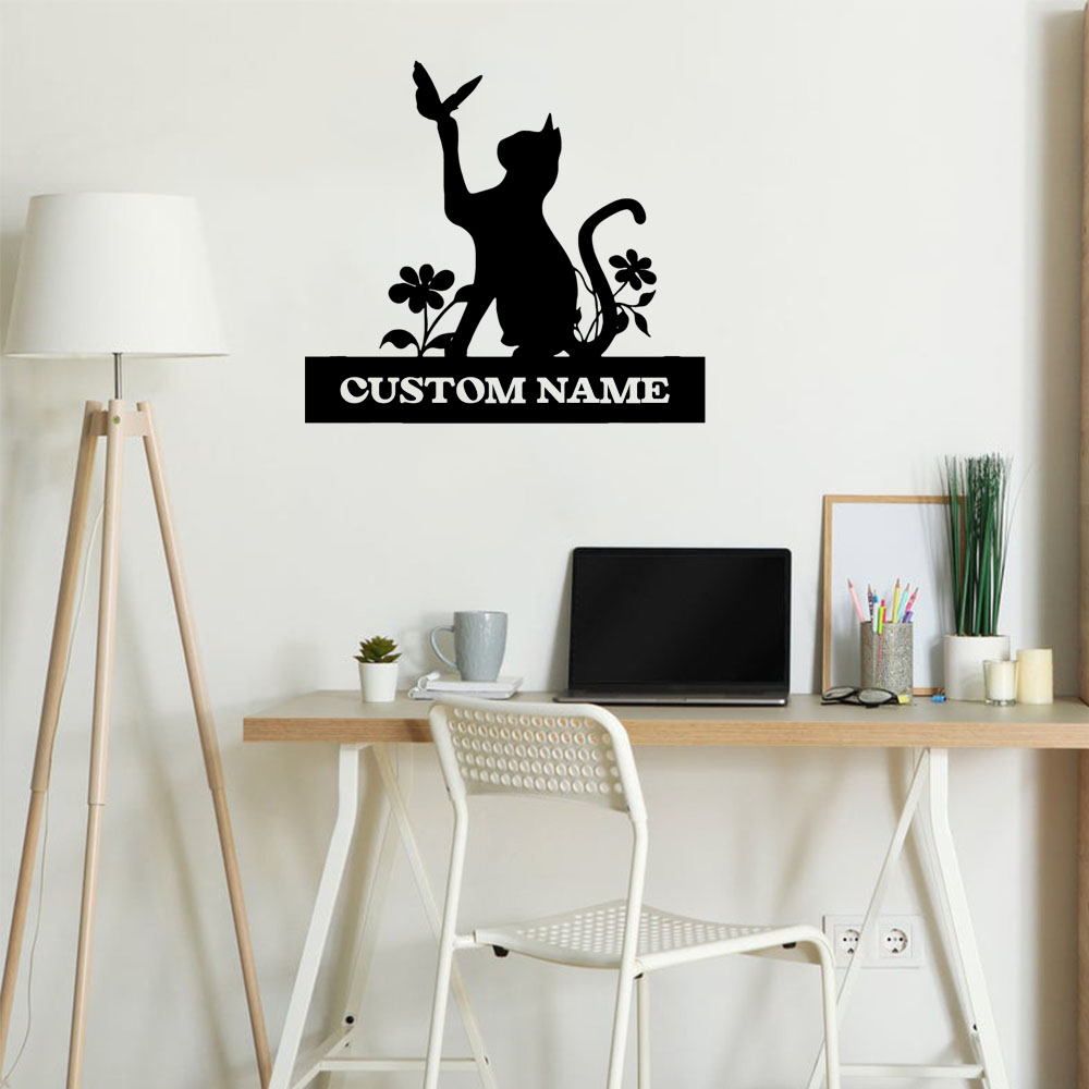 Home Decor Wallpaper - 1 Stück Kreative Katzen-Wandaufkleber mit Anpassbarem