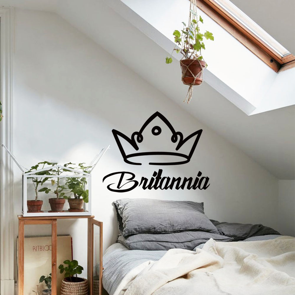 Home Decor Wallpaper - 1 Stück Romantische Krone mit Anpassbarem