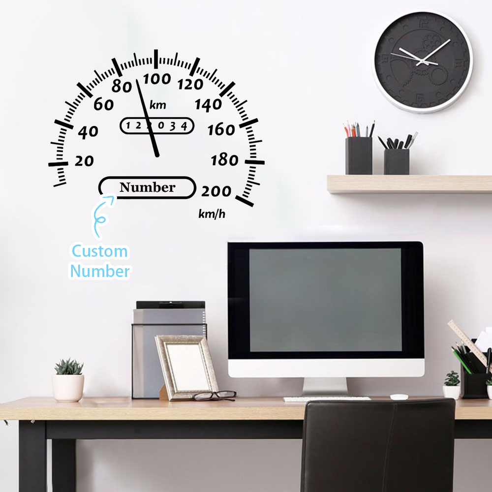 Home Decor Wallpaper - 1 Stück Kreative Tankanzeige Personalisierte Namens-Vinyl-Wandaufkleber