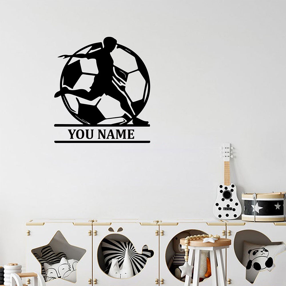 Home Decor Wall Tiles - 1 Stück Modische Fußball-Wanddekoration mit Anpassbarem