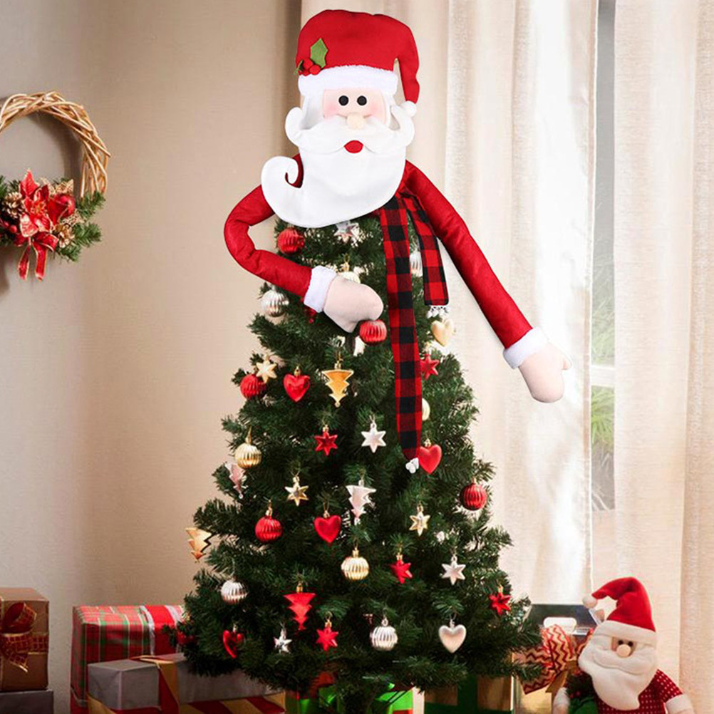 Home Xmas Decor Ideas - 1 Stück Weihnachtsbaum-Spitzenstern-Dekoration aus hochwertigem Stoff,