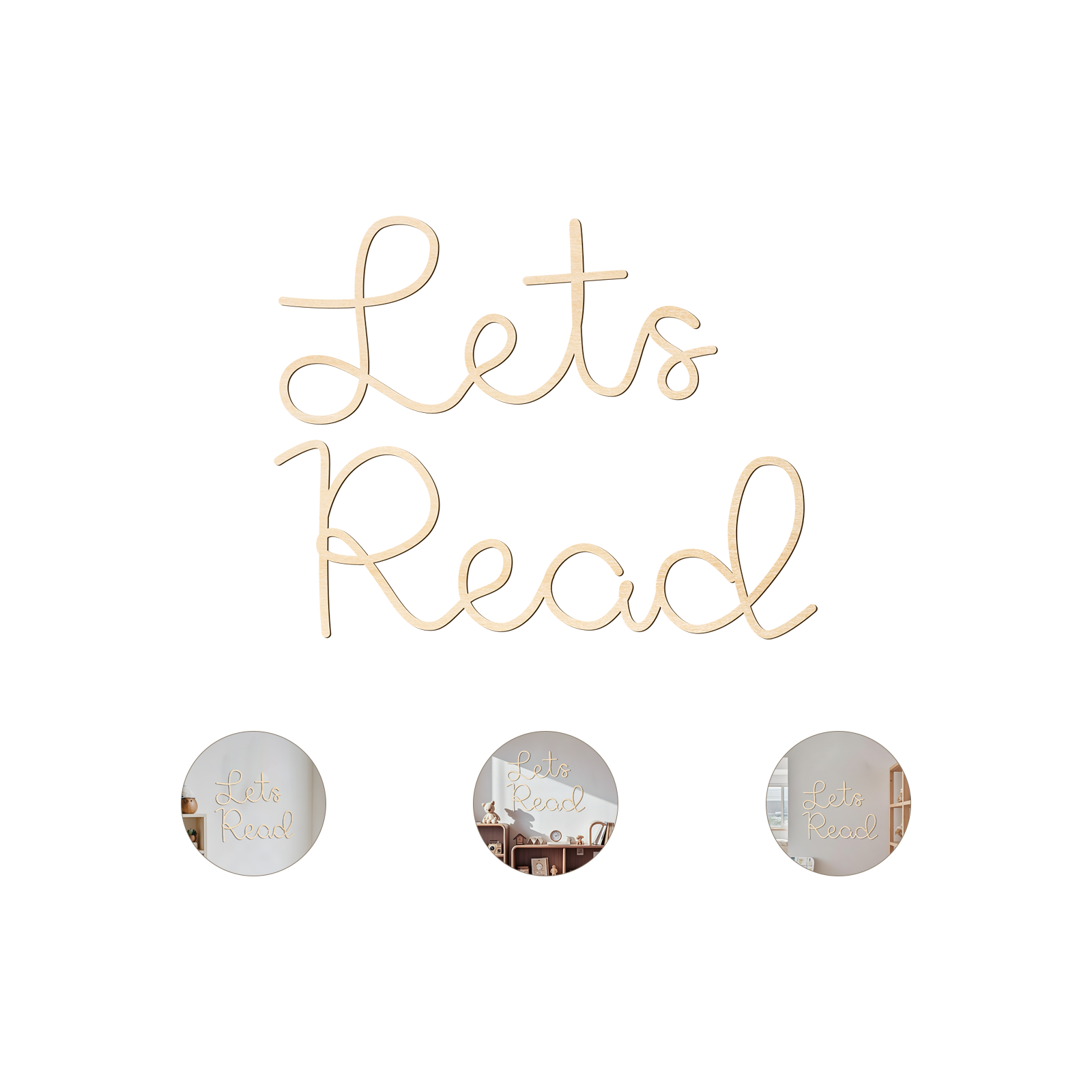 „Let's Reading“-Wandschild aus – Wooden Letter Sign Bewertung und Preis