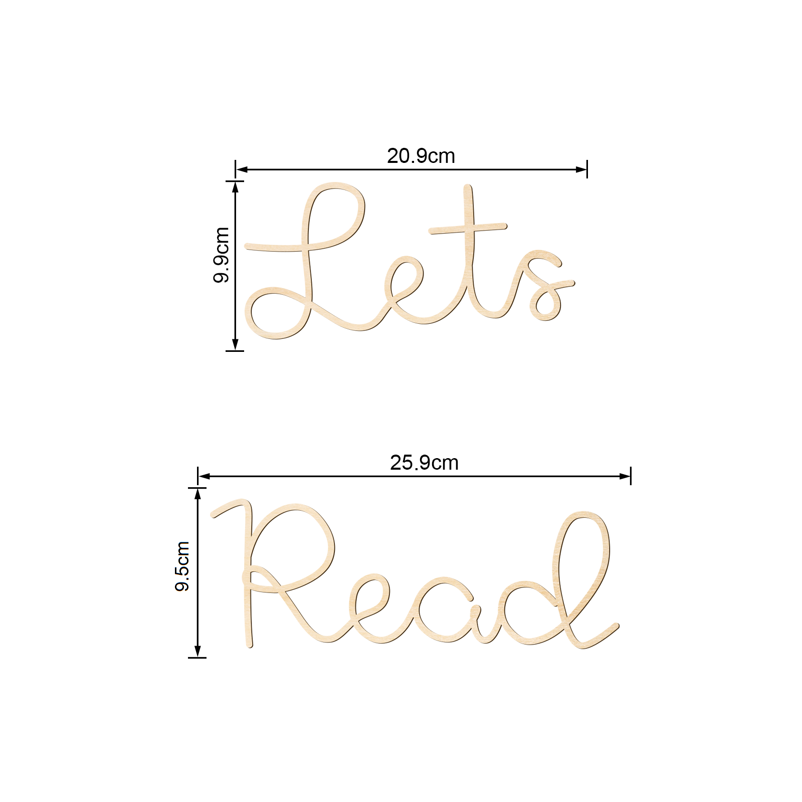 „Let's Reading“-Wandschild aus – Wooden Letter Sign Bewertung und Preis