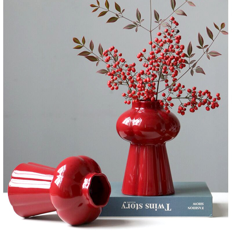 1 Stück rote Keramikvase, deko – Home Decor Center Bewertung und Preis