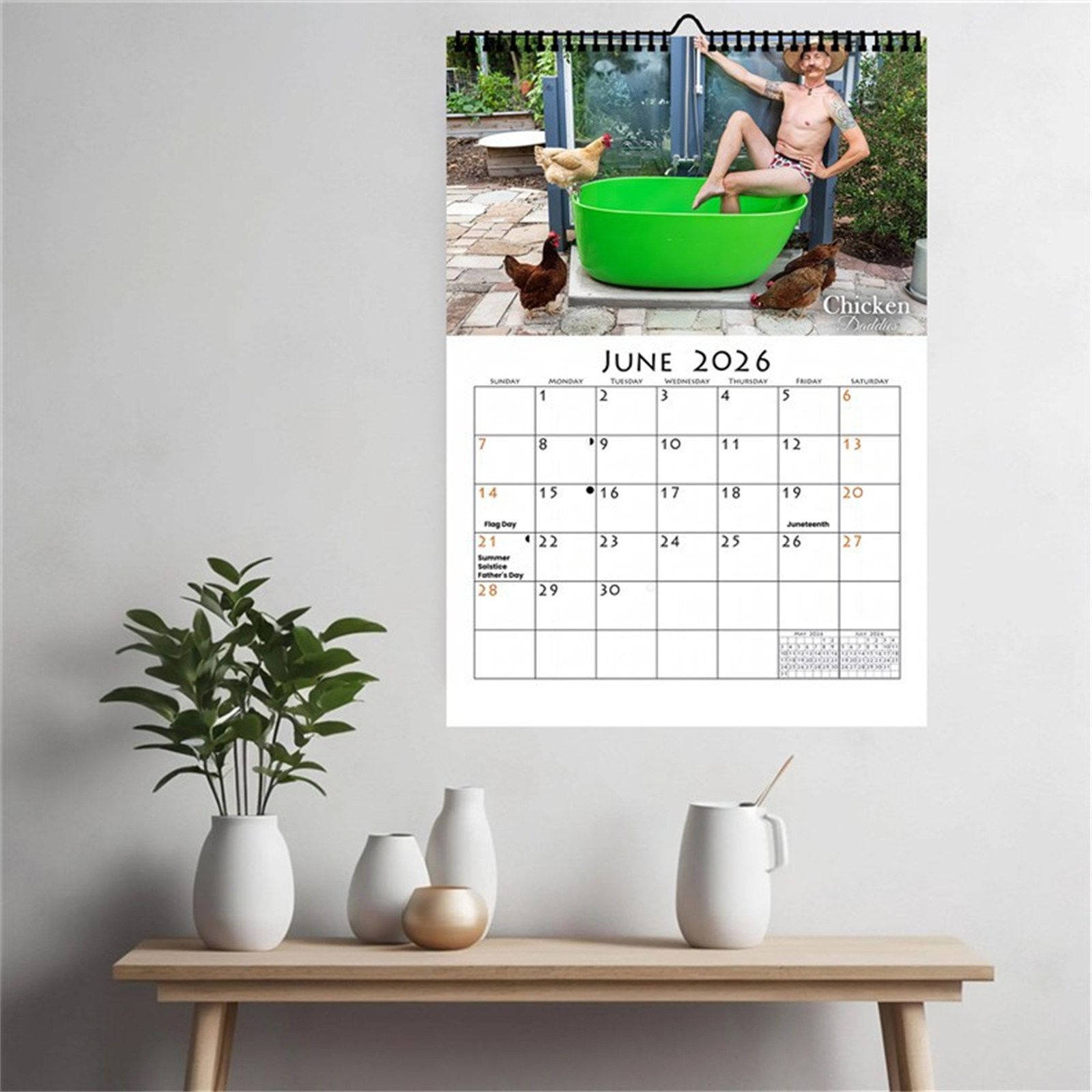 2026 Lustiger Huhn-Daddy-Wandk – Home Decor Wallpaper Bewertung und Preis