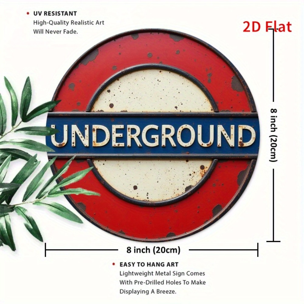 Vintage 2D Londoner U-Bahn-Met – Home Decor London Bewertung und Preis