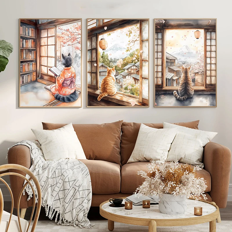 Japanische schwarze Katze, die – Home Decor Japandi Bewertung und Preis
