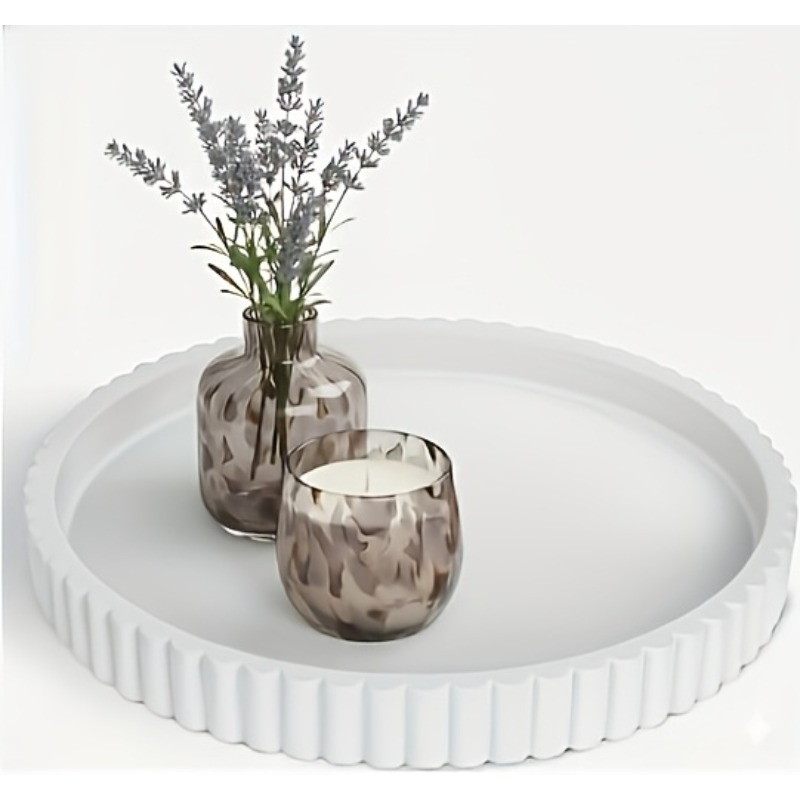 Runde Weiße Servierplatte, Mod – Home Decor Center Bewertung und Preis