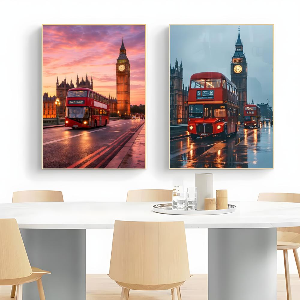 London Red Bus Big Ben Poster, – Home Decor London Bewertung und Preis