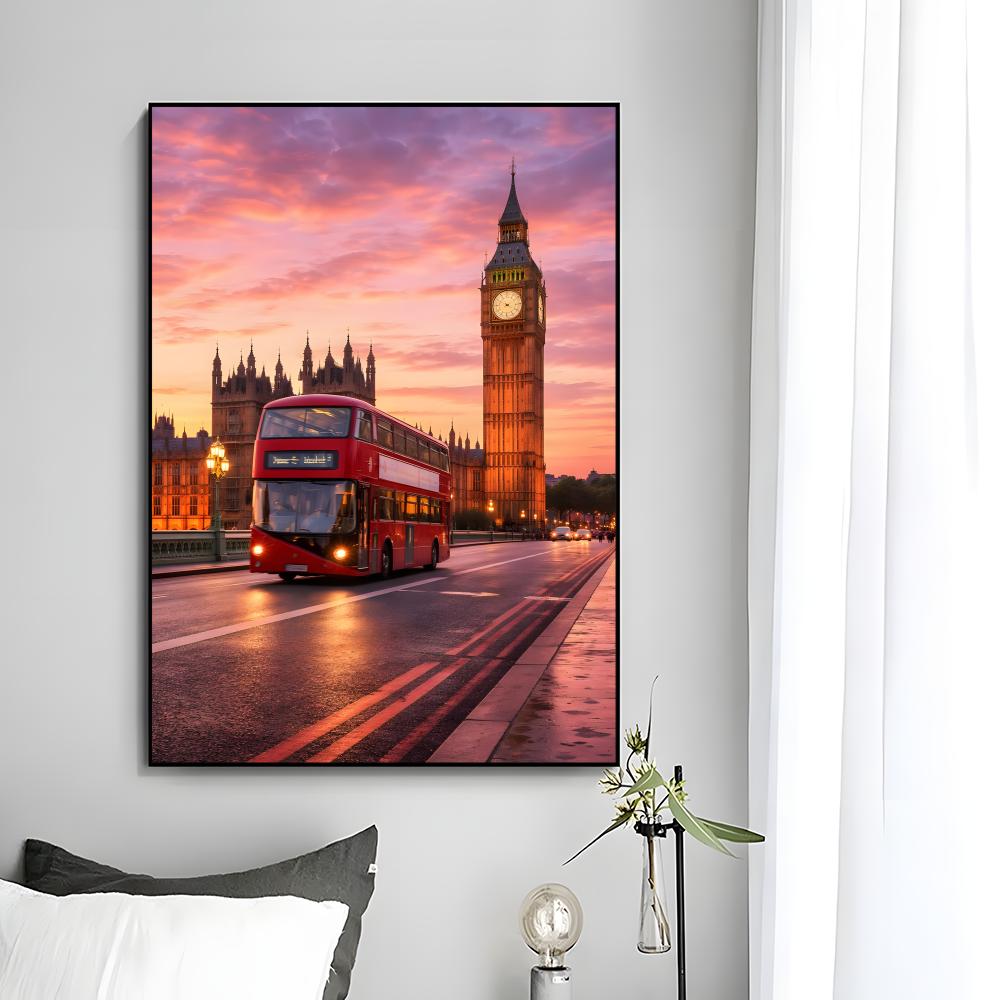 London Red Bus Big Ben Poster, – Home Decor London Bewertung und Preis