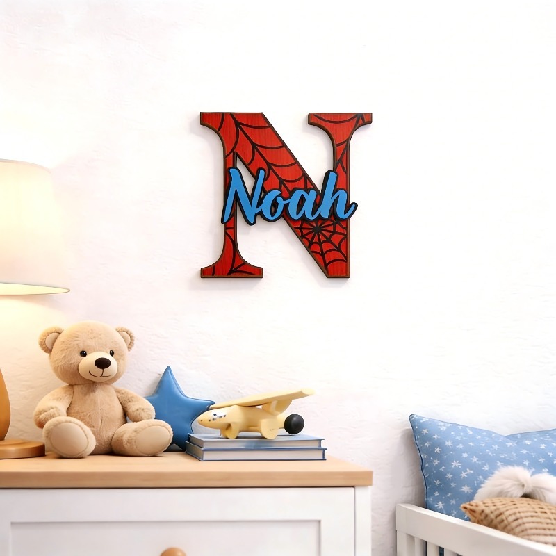 Personalisiertes Spinnennetz-N – Wooden Letter Sign Bewertung und Preis