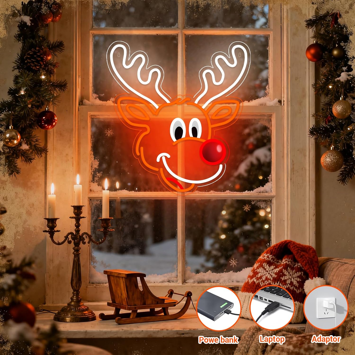 Niedliches Weihnachts-Rentier- – Home Xmas Decor Ideas Bewertung und Preis